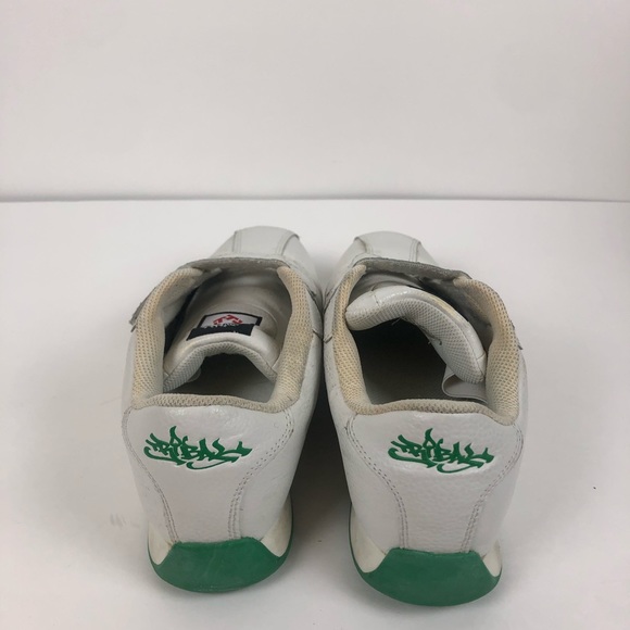 White and Green Tribal Streetwear Shoes Size 8 - Picture 5 of 12